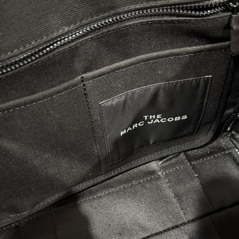 Marc Jacobs Small Black Tote with White Lettering - Picture 10 of 12
